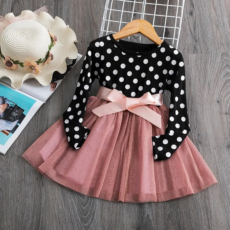 Baby Girl Princess Dress Fairy Tulle Sequins Winter Children Clothing Flower Girl Dress - KGD8357