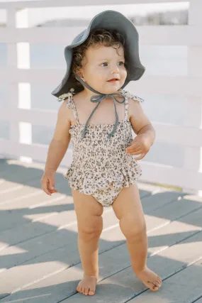 Baby Girl Swim Rylee and Cru Smocked Vintage Floral (Size 18/24M left)