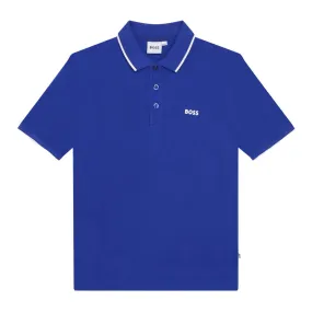 BOSS Kids  Logo Royal Blue Polo Shirt