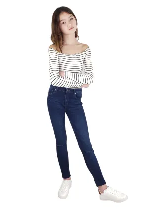 Diane - Basic Mid-Rise Skinny With Knee Slit