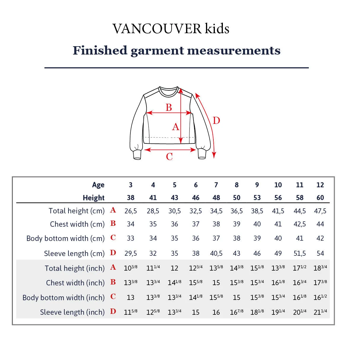 Duo VANCOUVER   VANCOUVER Kids Sweatshirt - PDF Sewing Pattern