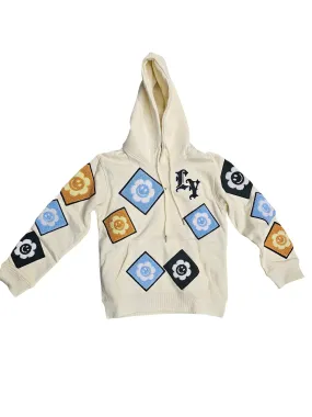 FOCUS KIDS CHENILLE PATCH HOODIE MULTI COLORS