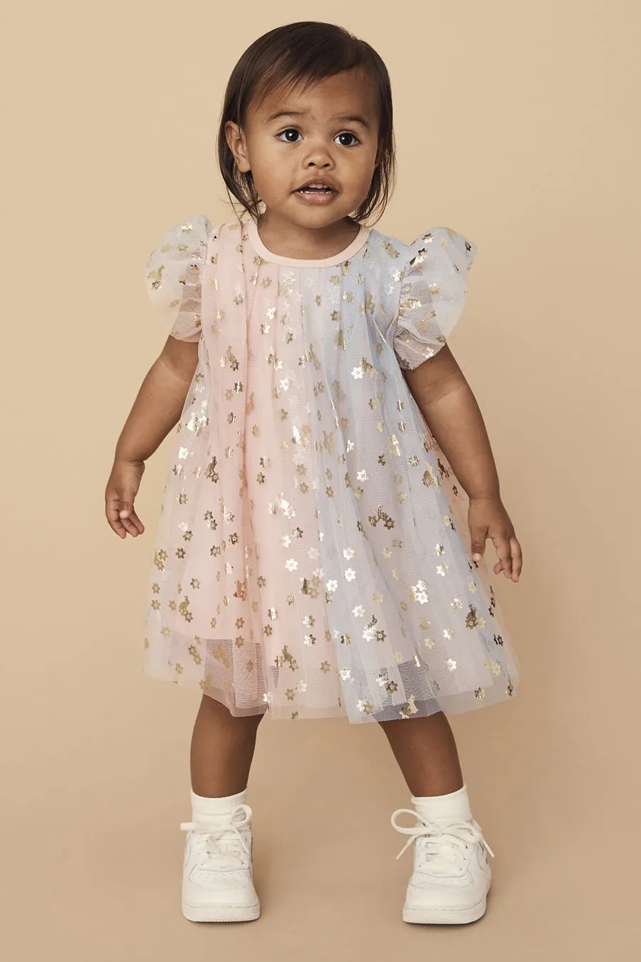 Girls Dress Huxbaby Rainbow Bunnies