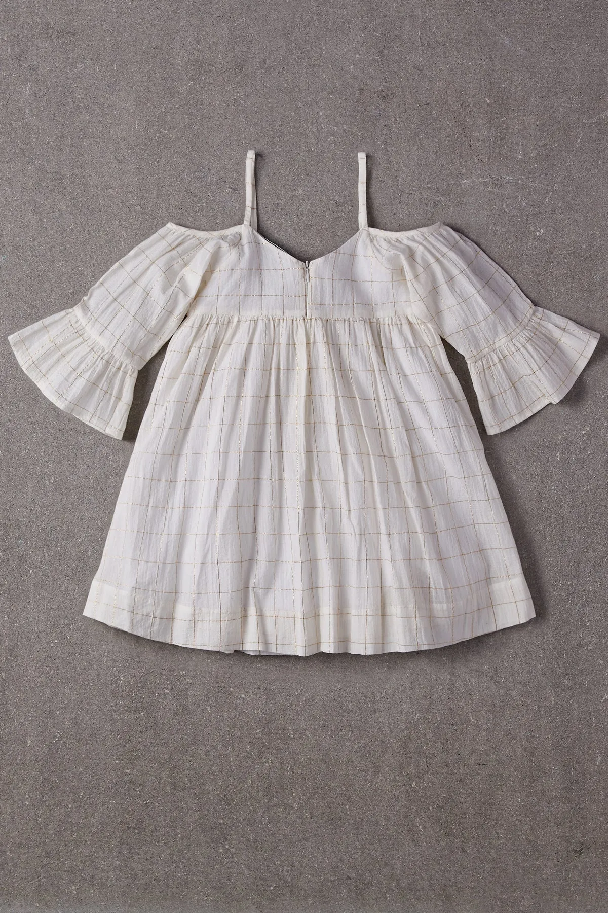 Girls Dress Nellystella Sasha - Cotton Check Lurex (Size 2 left)