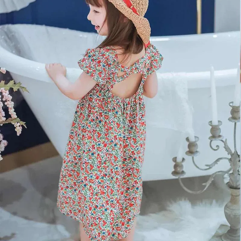 Girls Floral Dress Summer Princess Clothing Flower Costume Kids Baby Child Party Holiday Beautiful Dresses For Girl Clothes 2-3Y X1369702