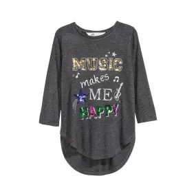 Girl's Sequined sweaters,Dark-Grey