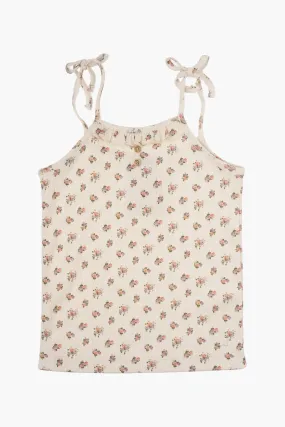 Girls Shirt Tocoto Vintage Flower Off White