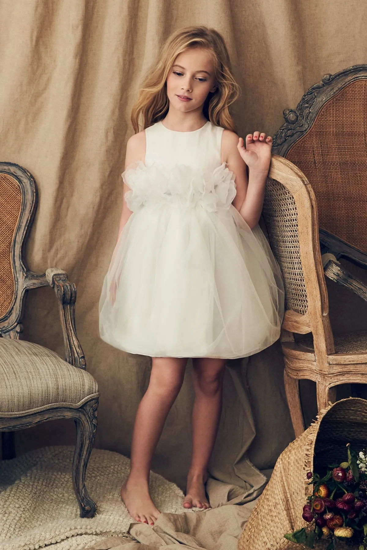 Girls White Dress Nellystella Blossom