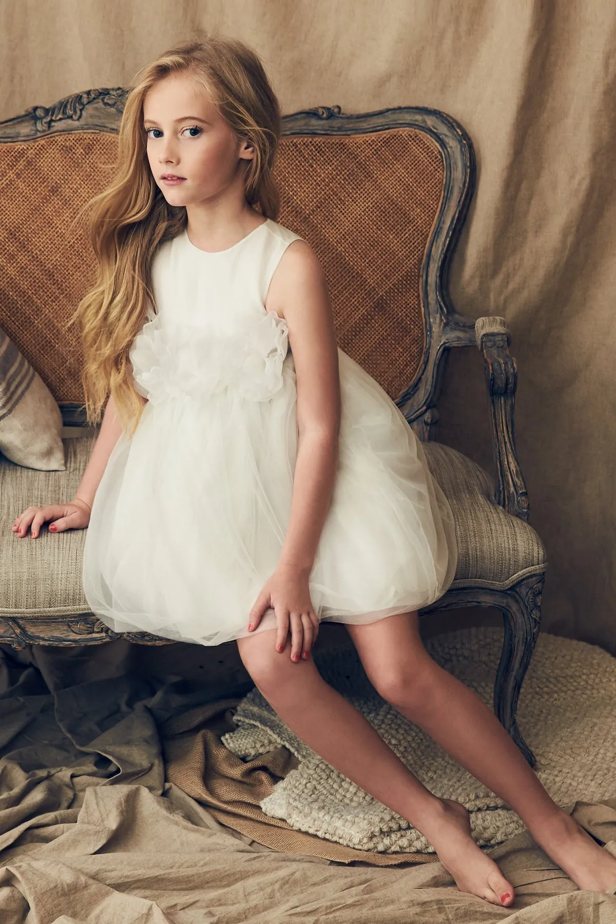 Girls White Dress Nellystella Blossom