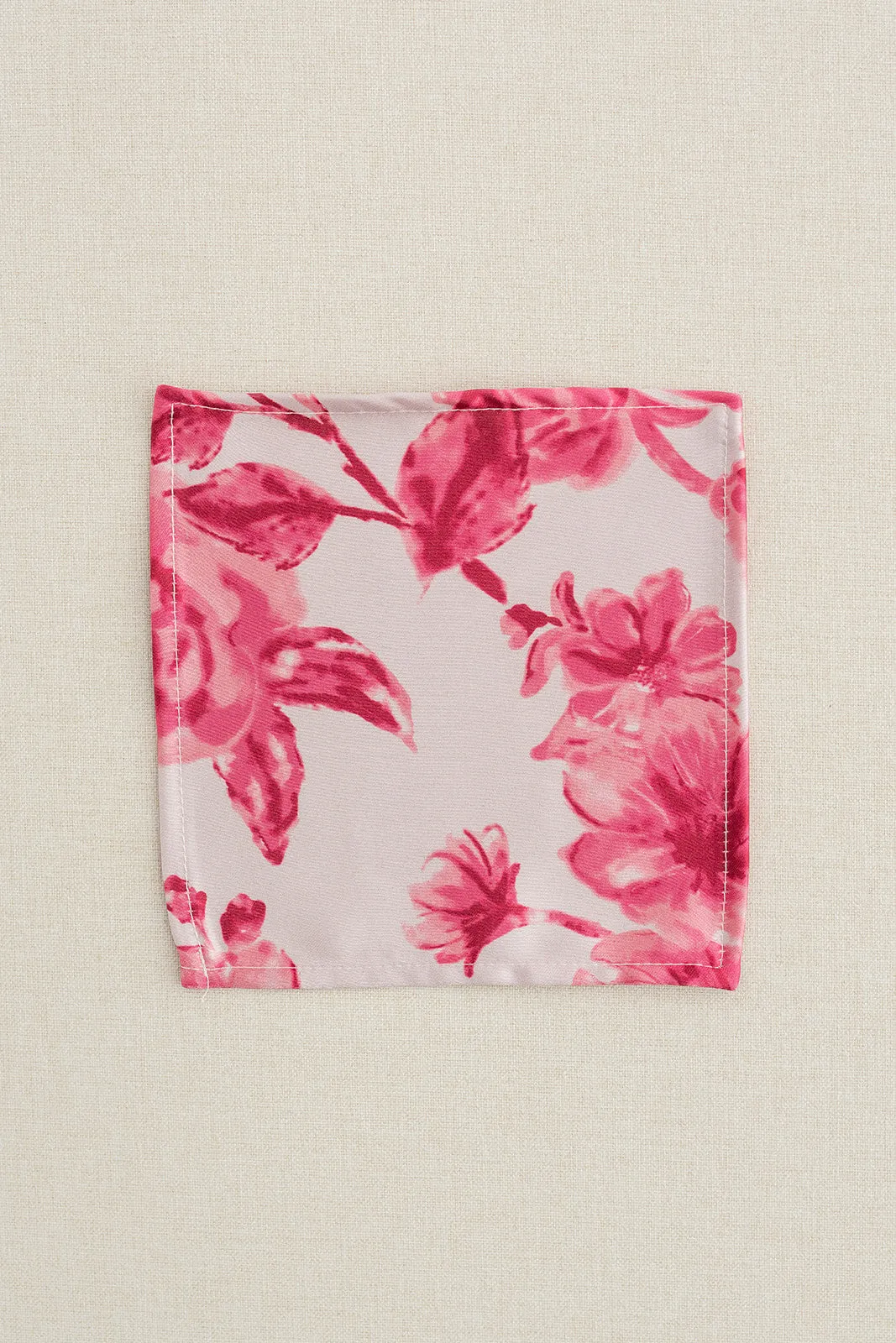 Kids Satin Floral Print Pocket Square | Made To Order