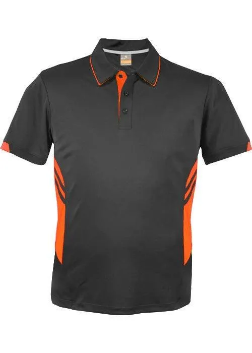 Kids Tasman Polo Slate/Neon Orange