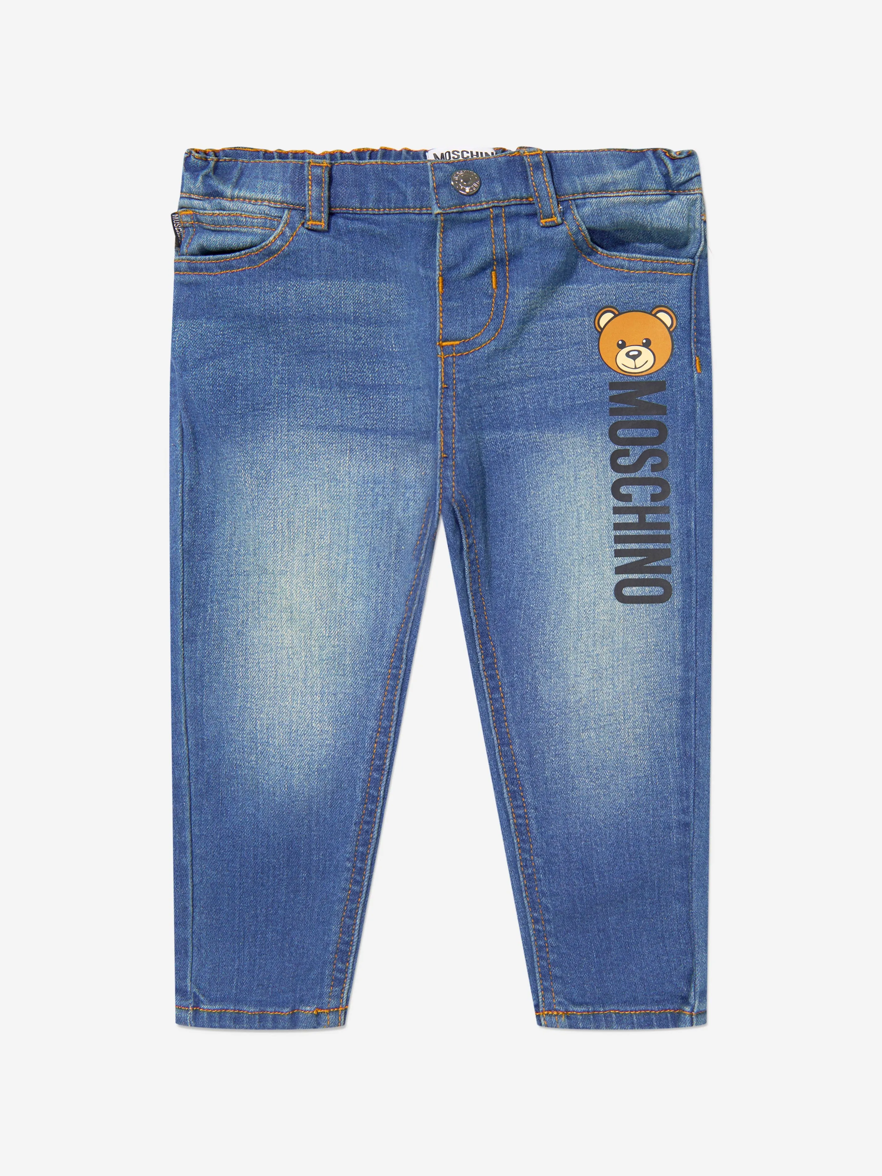 Moschino Baby Teddy Bear Logo Jeans