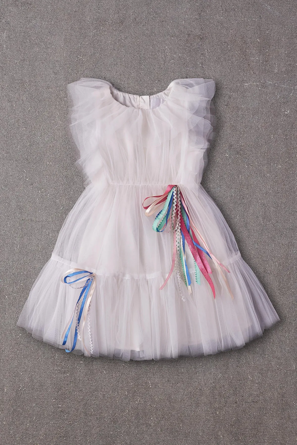 Nellystella Anastasia Girls Dress - Bright White