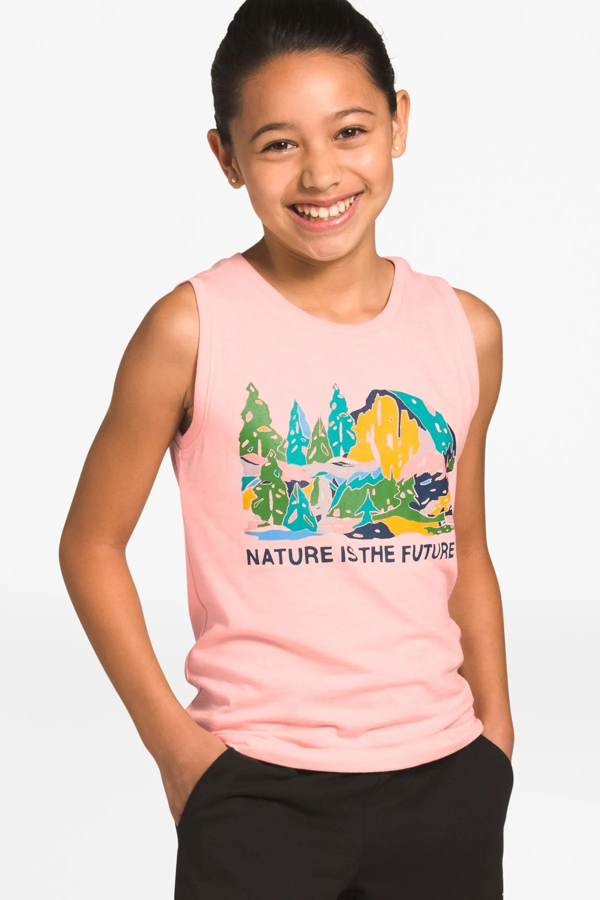 North Face Girls Nature Tri-Blend Tank (Size 6 left)