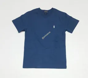 Nwt Kids Polo Ralph Lauren Blue Small Pony Tee with White Horse (8-20)