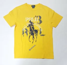 Nwt Kids Polo Ralph Lauren Yellow with Navy Big Pony Tee (2T-7T)