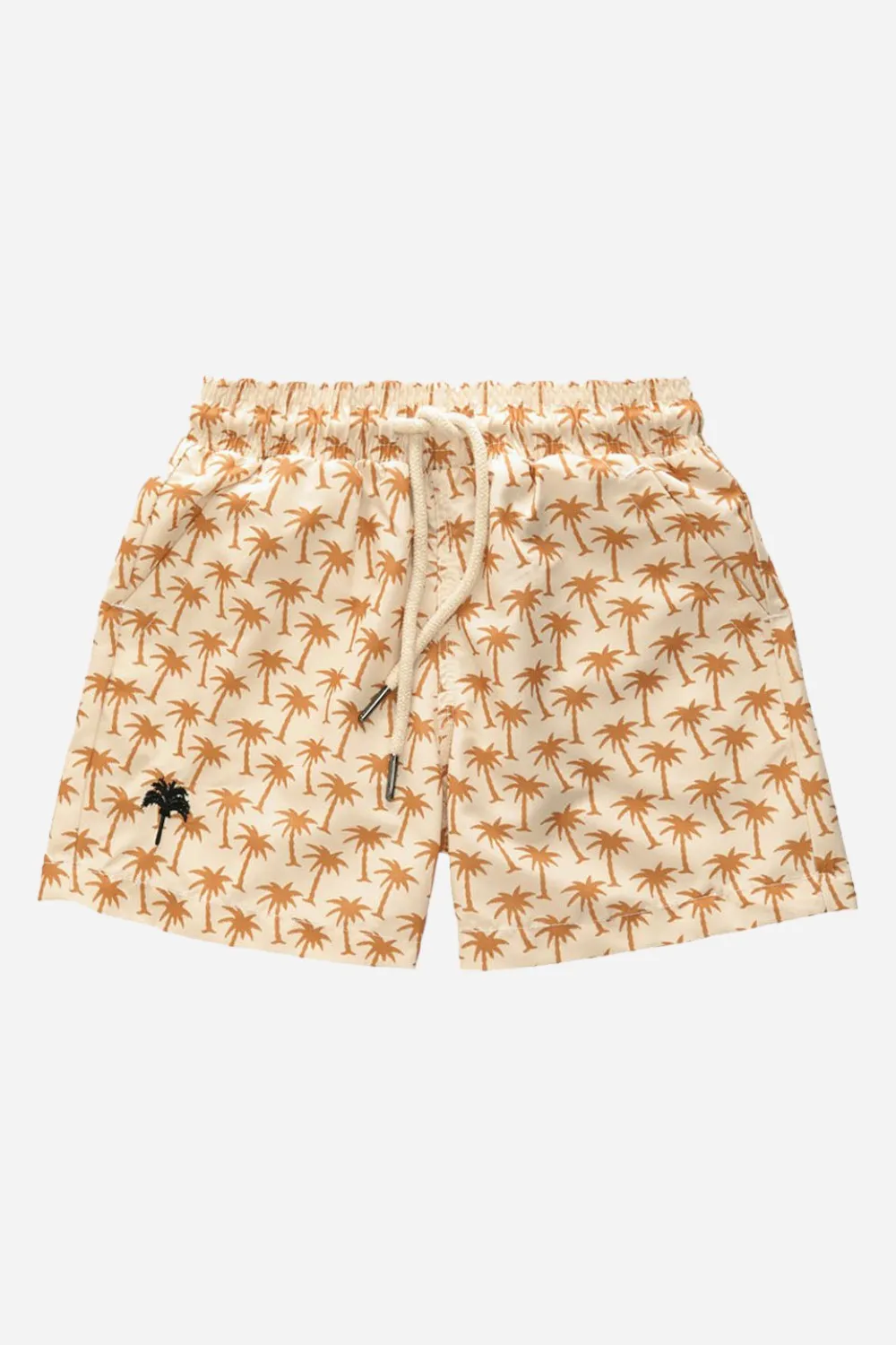 OAS Kid Beige Palm Swim Trunks