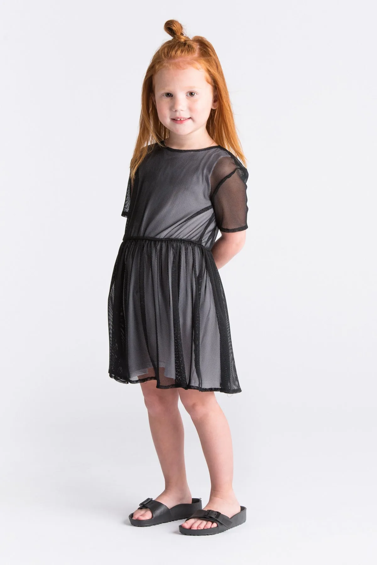 OMAMImini Fit and Flare Girls Dress - Black (Size 4 left)