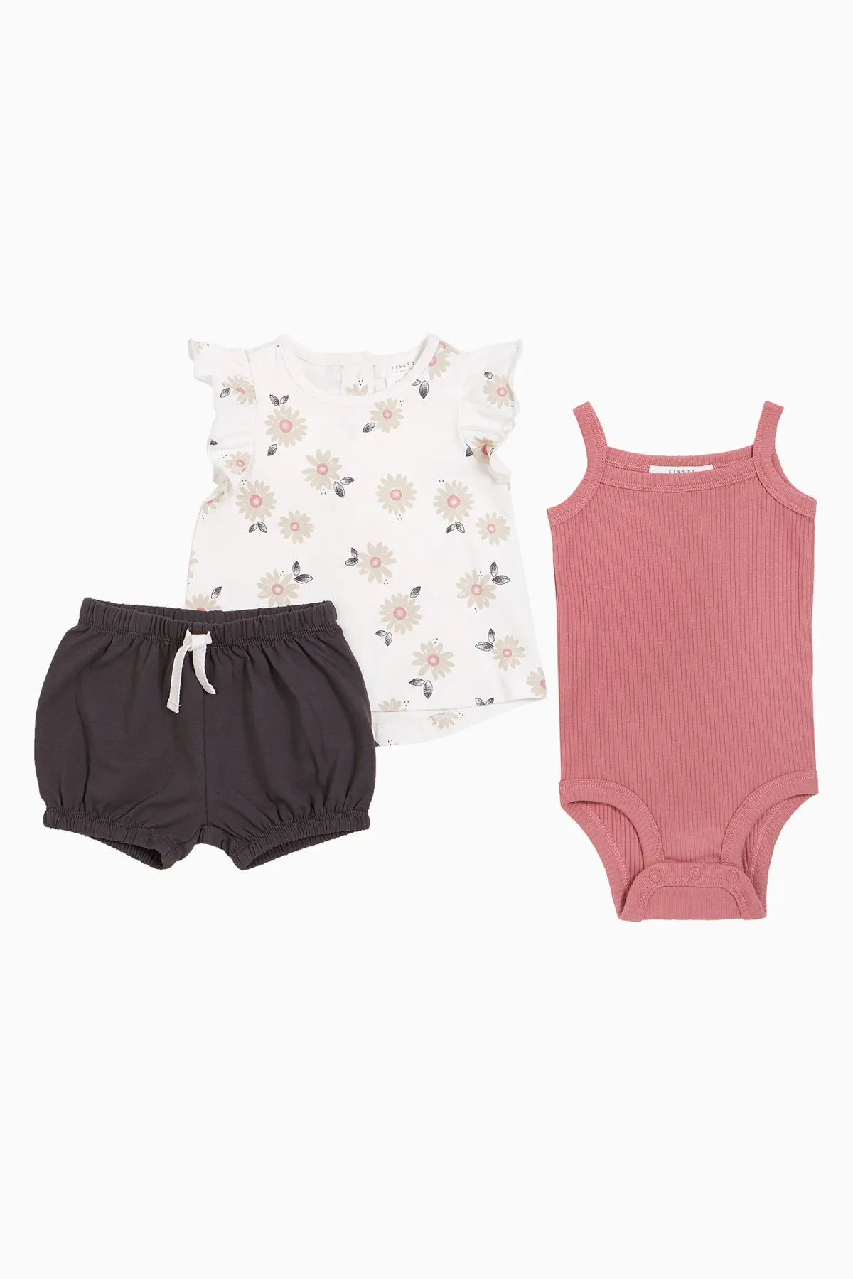 Petit Lem Marguerites Baby Girls 3-Piece Set