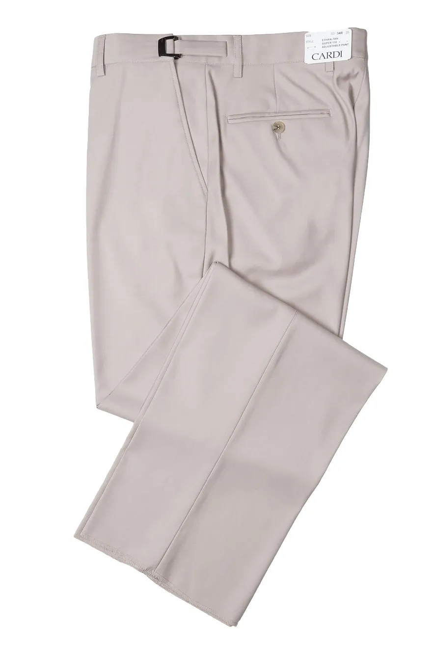 "Ethan" Kids Tan Super 150's Luxury Viscose Blend Suit Pants