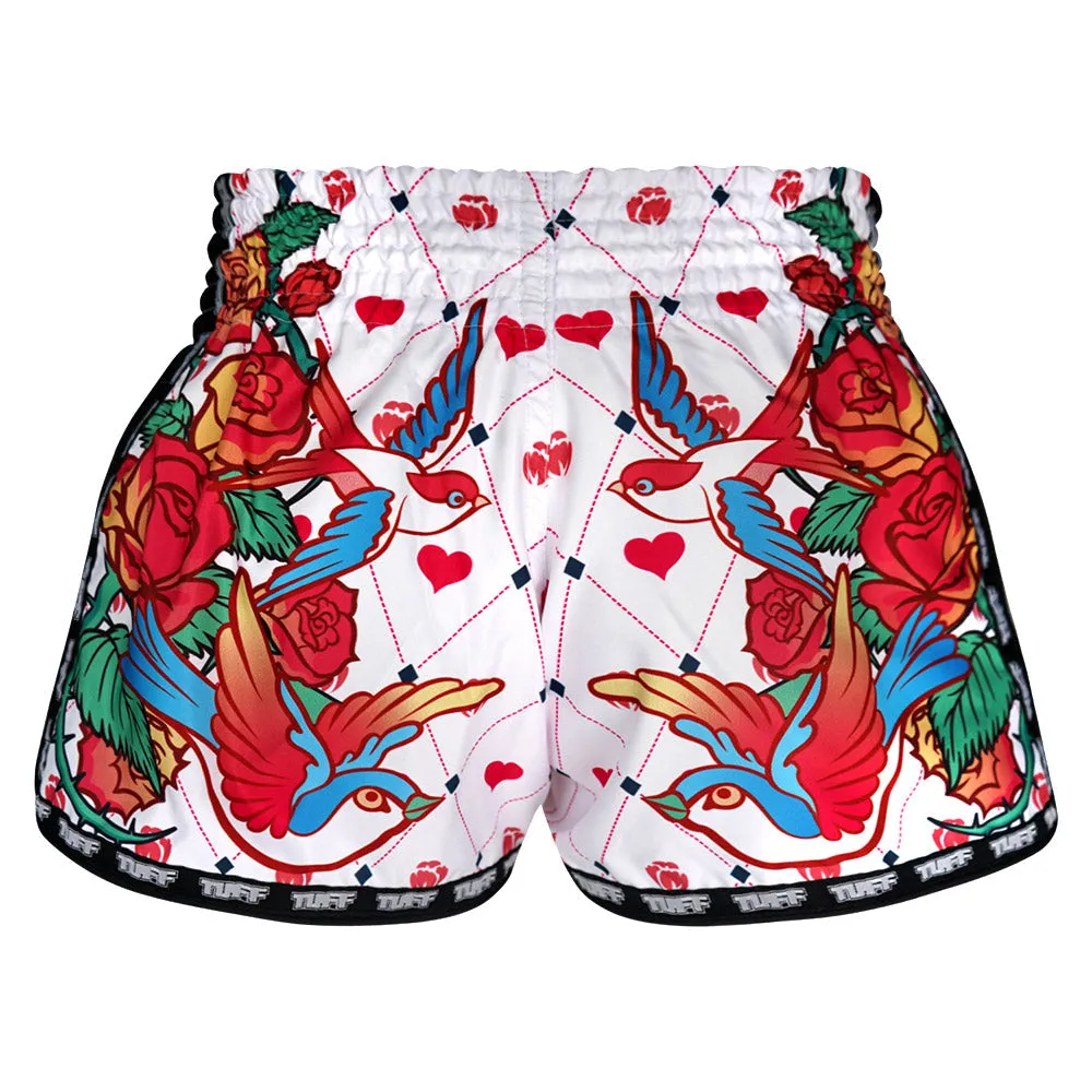 Tuff Kids Retro Style Shorts - Rose With Birds