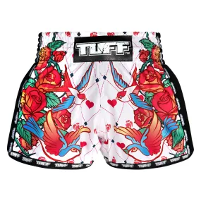 Tuff Kids Retro Style Shorts - Rose With Birds