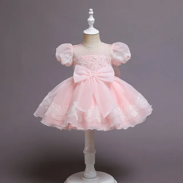 Yoliyolei 6-24-months Toddler Summer Dress For Girls Child Party Fairy Dress Knee Length Puffy Children&#39;s Clothes Party Luxury Ball Gown